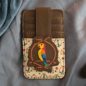 Disney Brown and Cream Parrot Card Holder